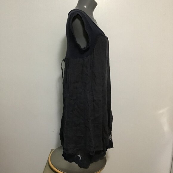 Vivian Shyu Linen Blend Dress with Lace Trim at Hem Size M - Picture 3 of 14